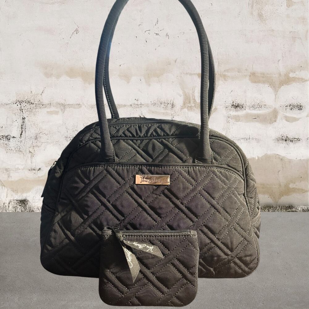 Vera Bradley Quilted Black Women’s Tote & Coin Pouch